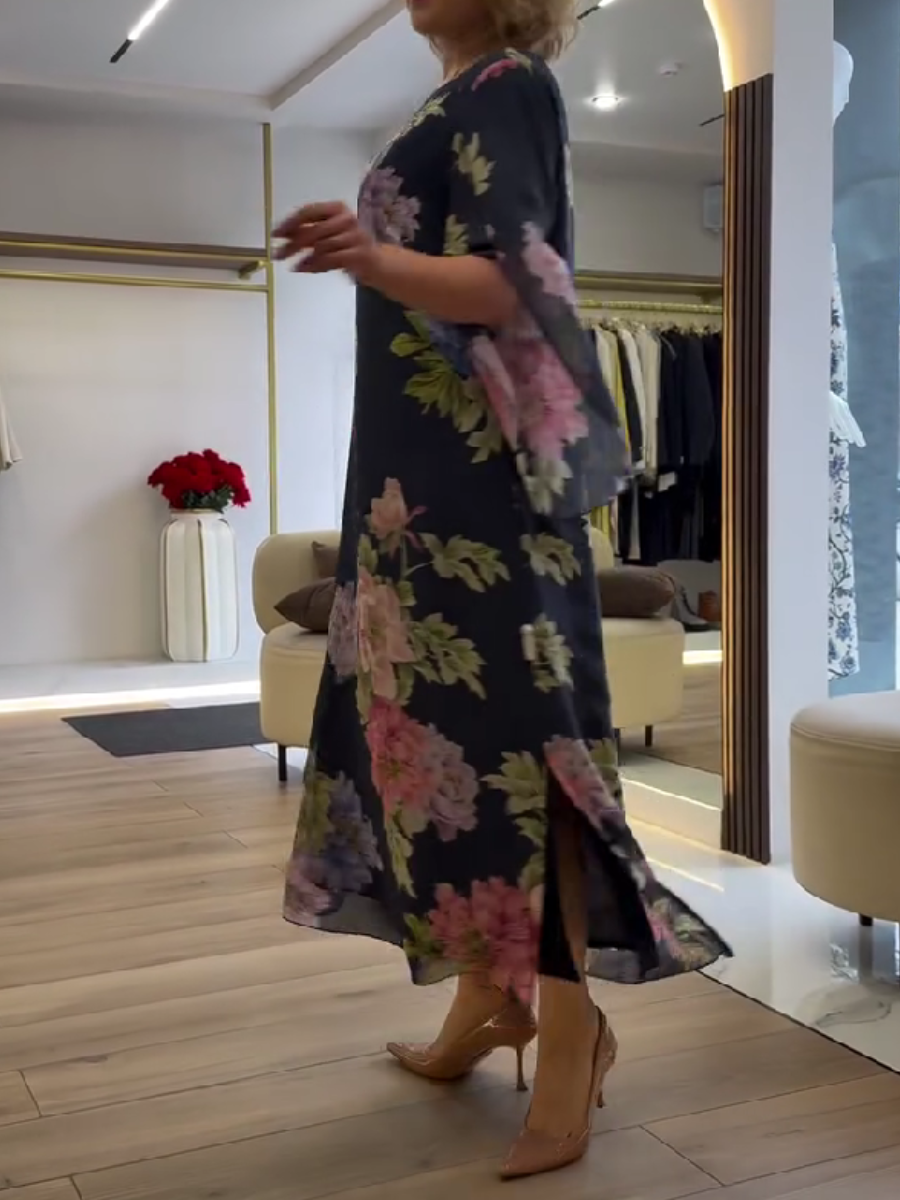 SUE | FLORAL PRINT MAXI DRESS