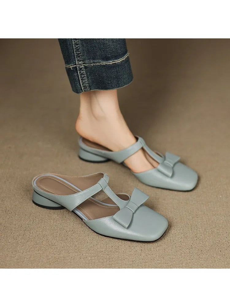 LINA - SQUARE TOE SLIPPERS