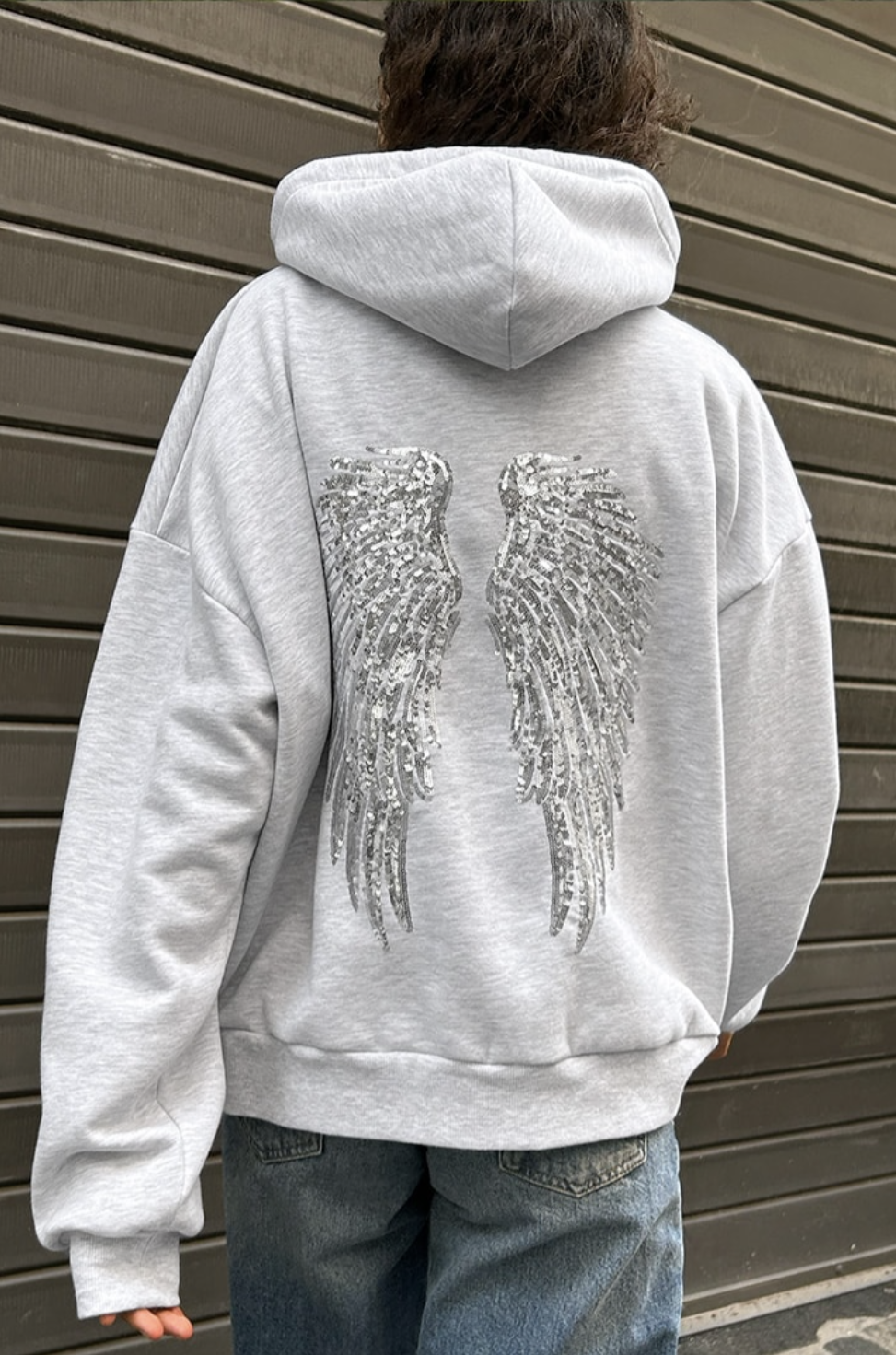 Wings Gray Hoodie