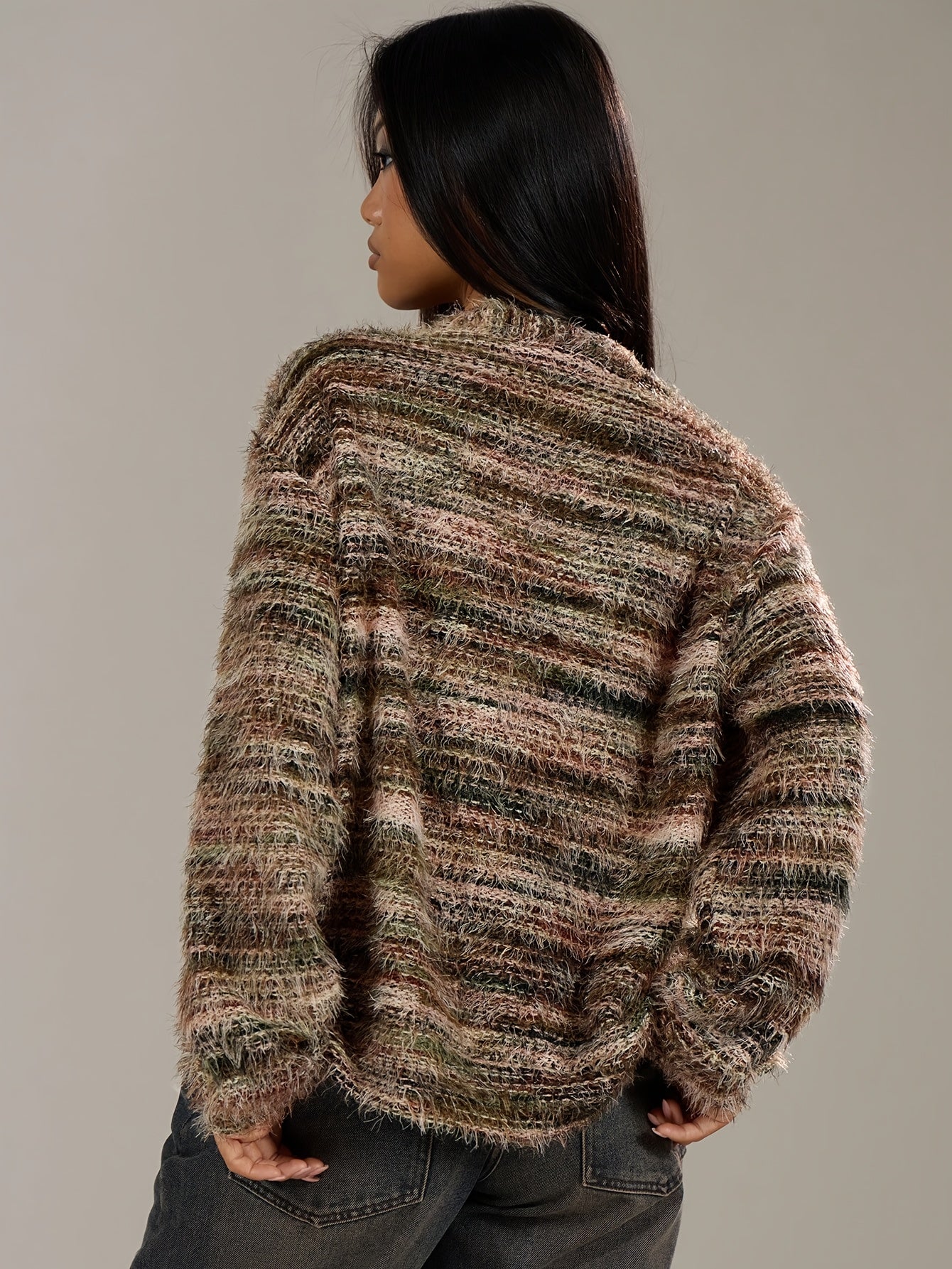 MUSERA OVERSIZED TEXTURED CARDIGAN