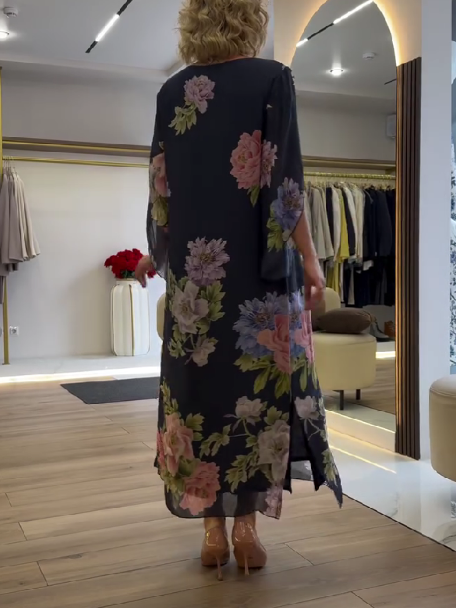 SUE | FLORAL PRINT MAXI DRESS