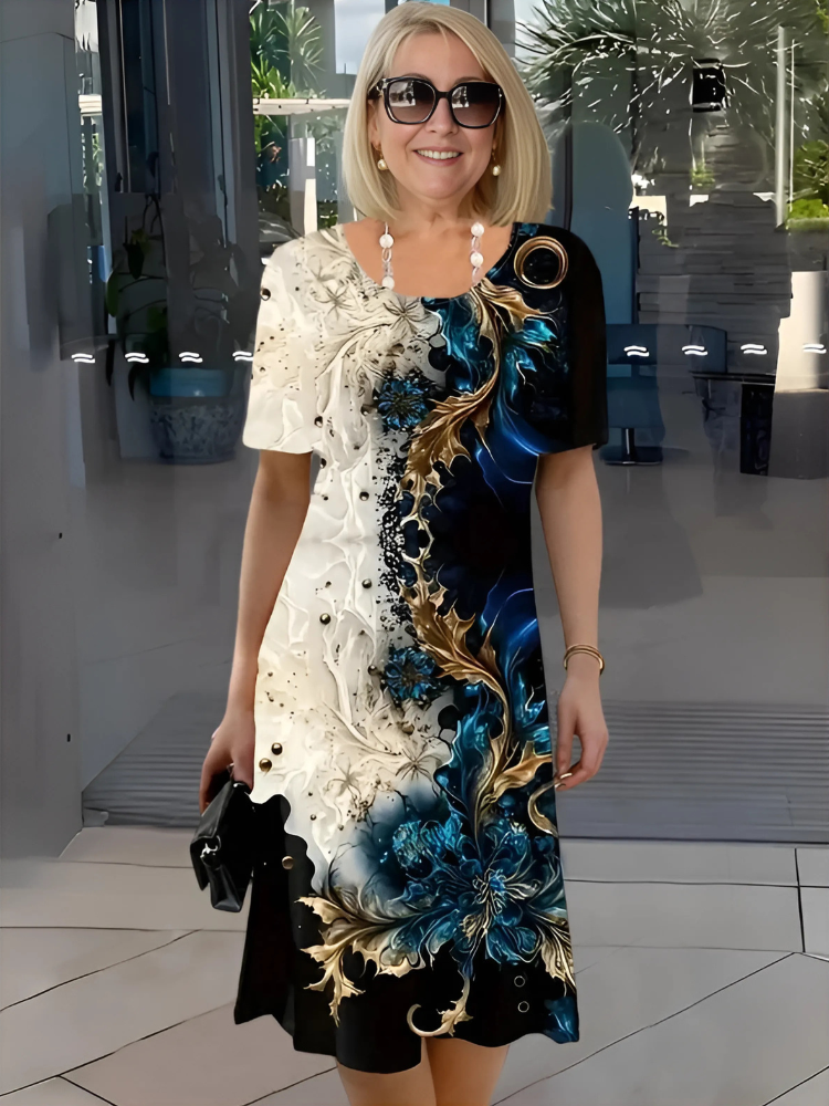 LEANDRIA | RELAXED FLORAL MIDI DRESS